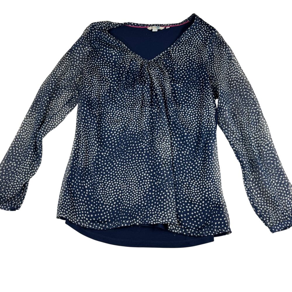 Boden Aubrey Jersey Chiffon Blouse Top - Size 10 - Excellent